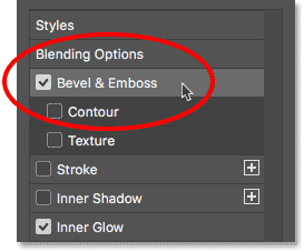 Adding a Bevel and Emboss layer style. 