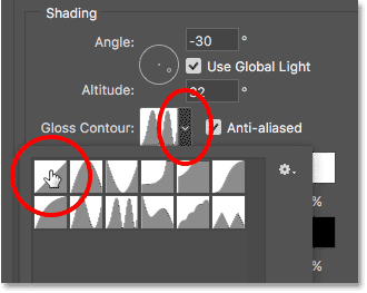 Changing Gloss Contour to Linear. 