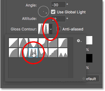 Selecting the Ring - Double contour. 