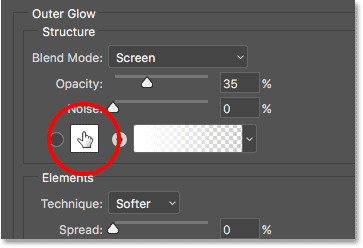 Changing the Outer Glow color. 