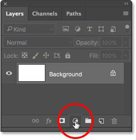 Clicking the New Fill or Adjustment Layer icon in the Layers panel. 