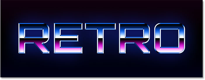 The final retro chome text effect. 