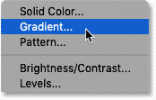 Adding a Gradient fill layer below the text