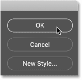 Closing Photoshop's Layer Style dialog box