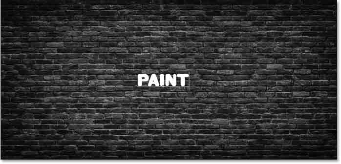 Adding the text to use for the spray paint effect in Photoshop