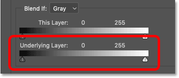 The 'Underlying Layer' Blend If slider in Photoshop