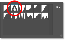 Choosing the Cone contour for the Drop Shadow in Photoshop