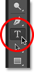 Selecting the Type Tool.
