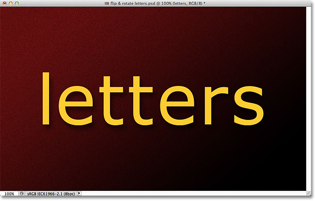 Rotate Flip And Scale Individual Letters In Text Photoshop Tutorial