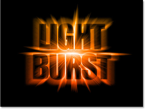 Colorful Light Burst Text In Photoshop