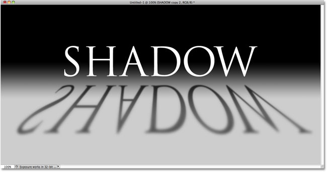 photoshop text shadow