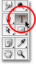 The Type Tool in Photoshop. Image © 2009 Photoshop Essentials.com