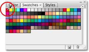 لوحة Swatches في Photoshop.  صورة © 2009 Photoshop Essentials.com